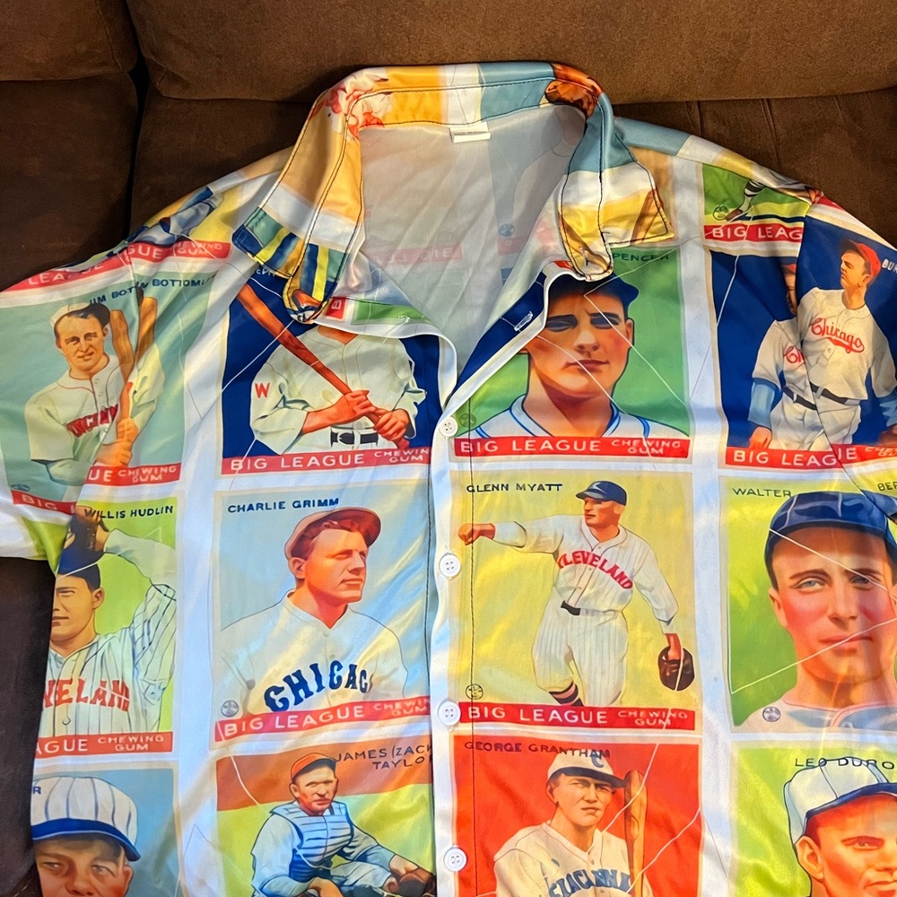 Vintage Big League Chew button Down Hawaiian shirt